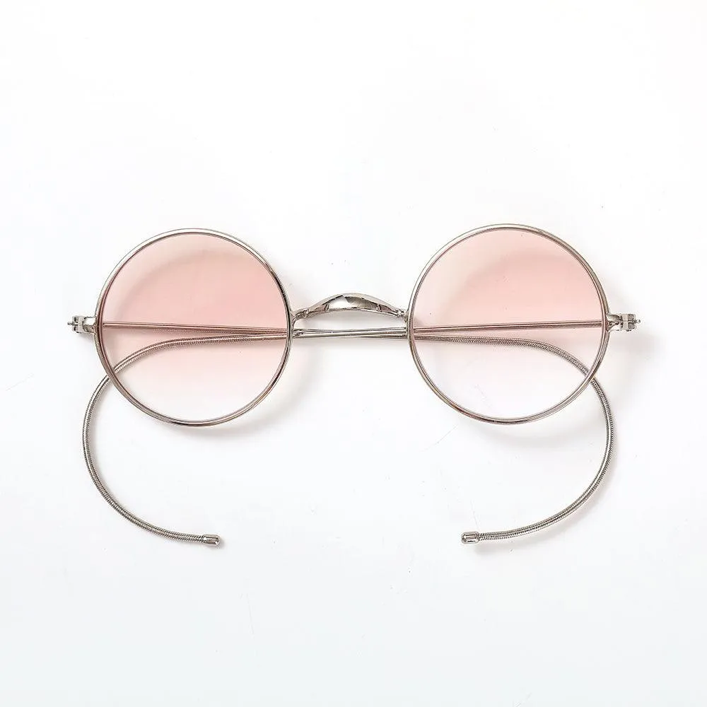 Gradient Tint Round Wire Rim Sunglasses A2139