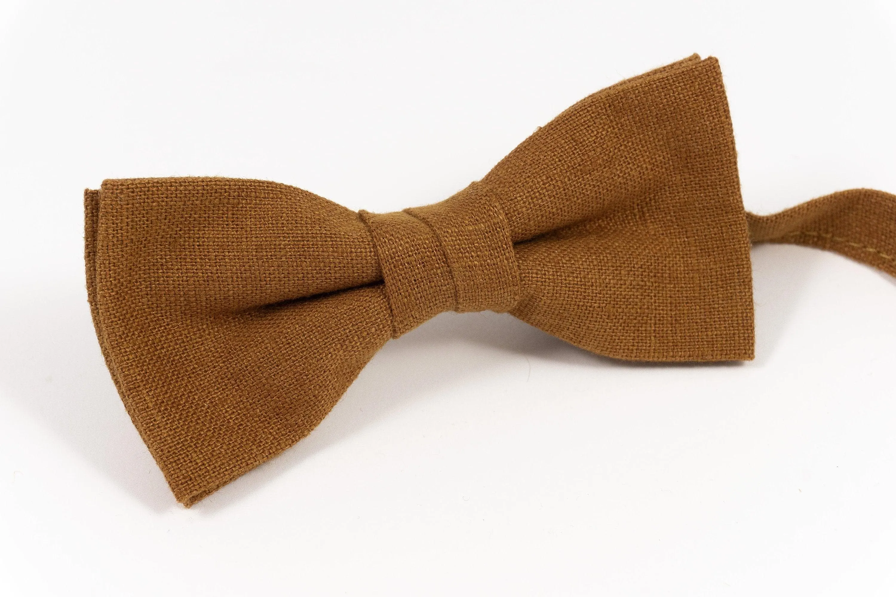 Groomsman Cinnamon brown bow tie Best man Man of honor ring bearer