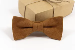 Groomsman Cinnamon brown bow tie Best man Man of honor ring bearer