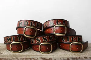 Groomsmens Gift Set Custom Leather Belts