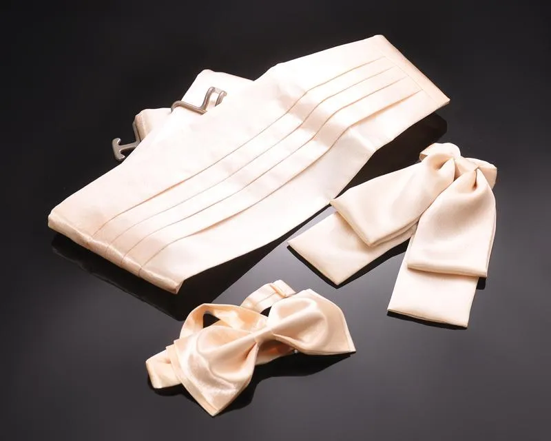 Handcrafted Solid Bow Ties and Cummerbund Set