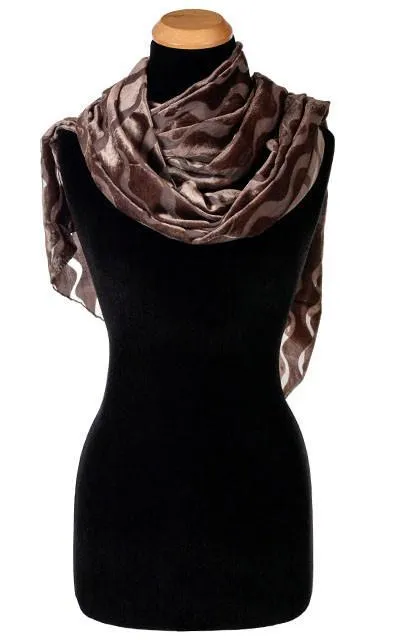 Handkerchief Scarf - Burnout Velvet in Java Sea - One Left!