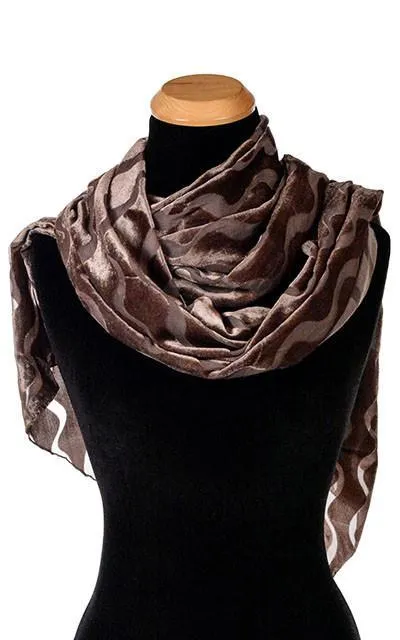 Handkerchief Scarf - Burnout Velvet in Java Sea - One Left!