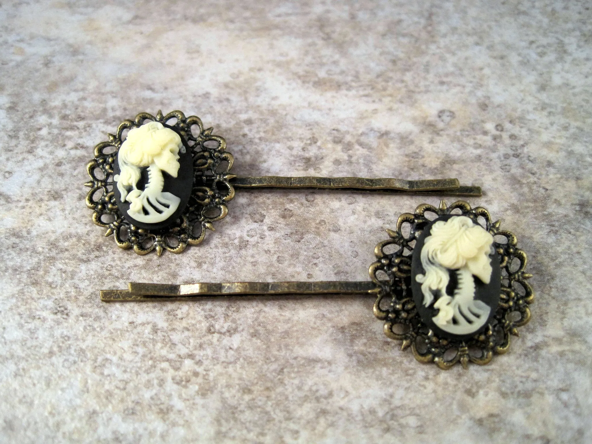 Handmade Lolita Day Of The Dead Hair Bobby Pins