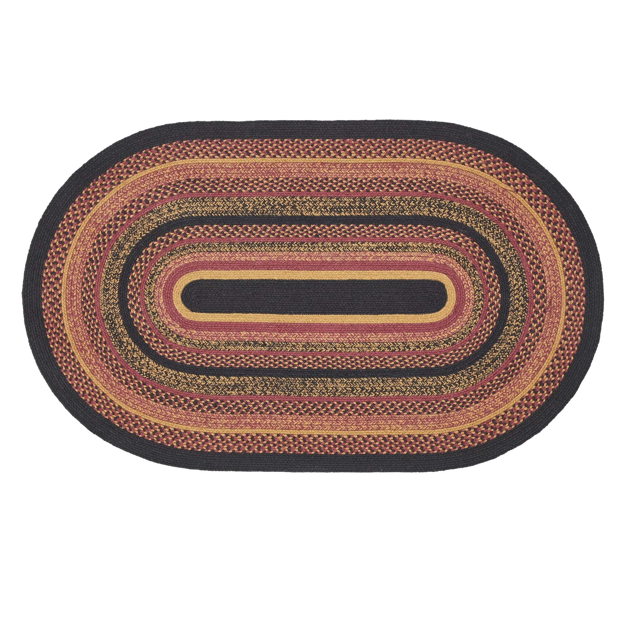 Heritage Farms Oval Braided Rug 36x60" - with Pad