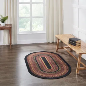 Heritage Farms Oval Braided Rug 36x60" - with Pad