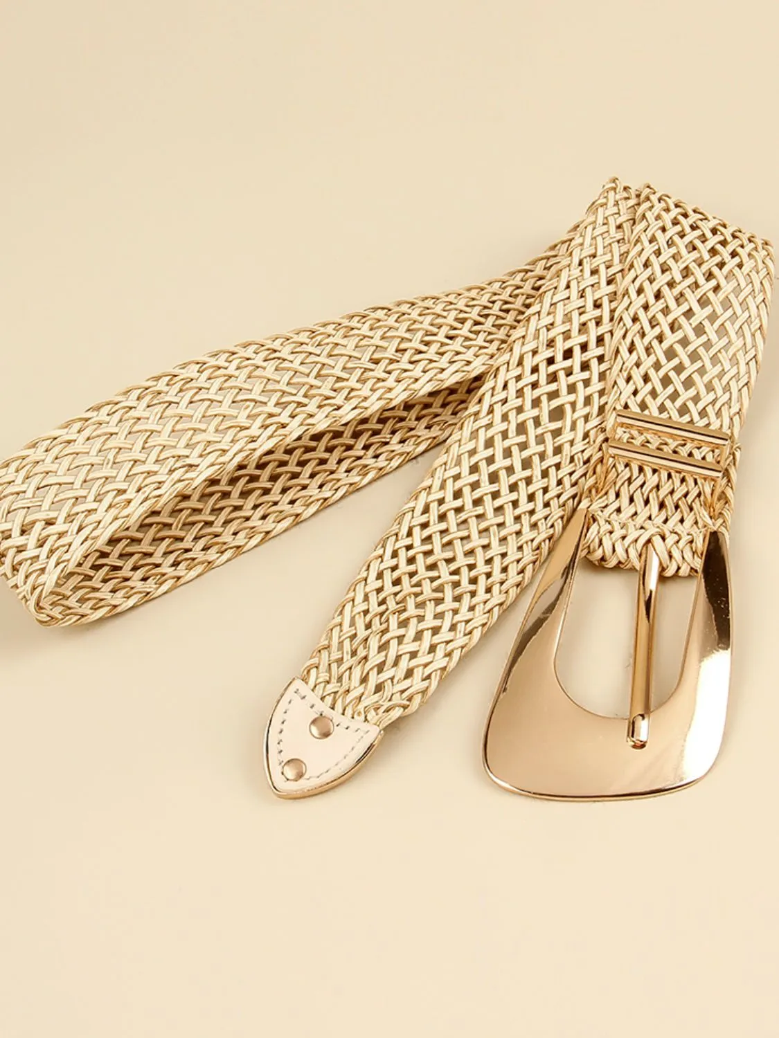 Irregular Buckle Braid Belt