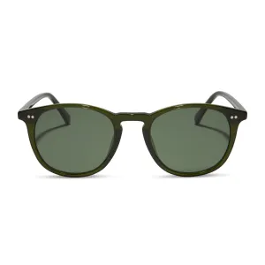 JAXSON XL - DARK OLIVE CRYSTAL   G15   POLARIZED SUNGLASSES