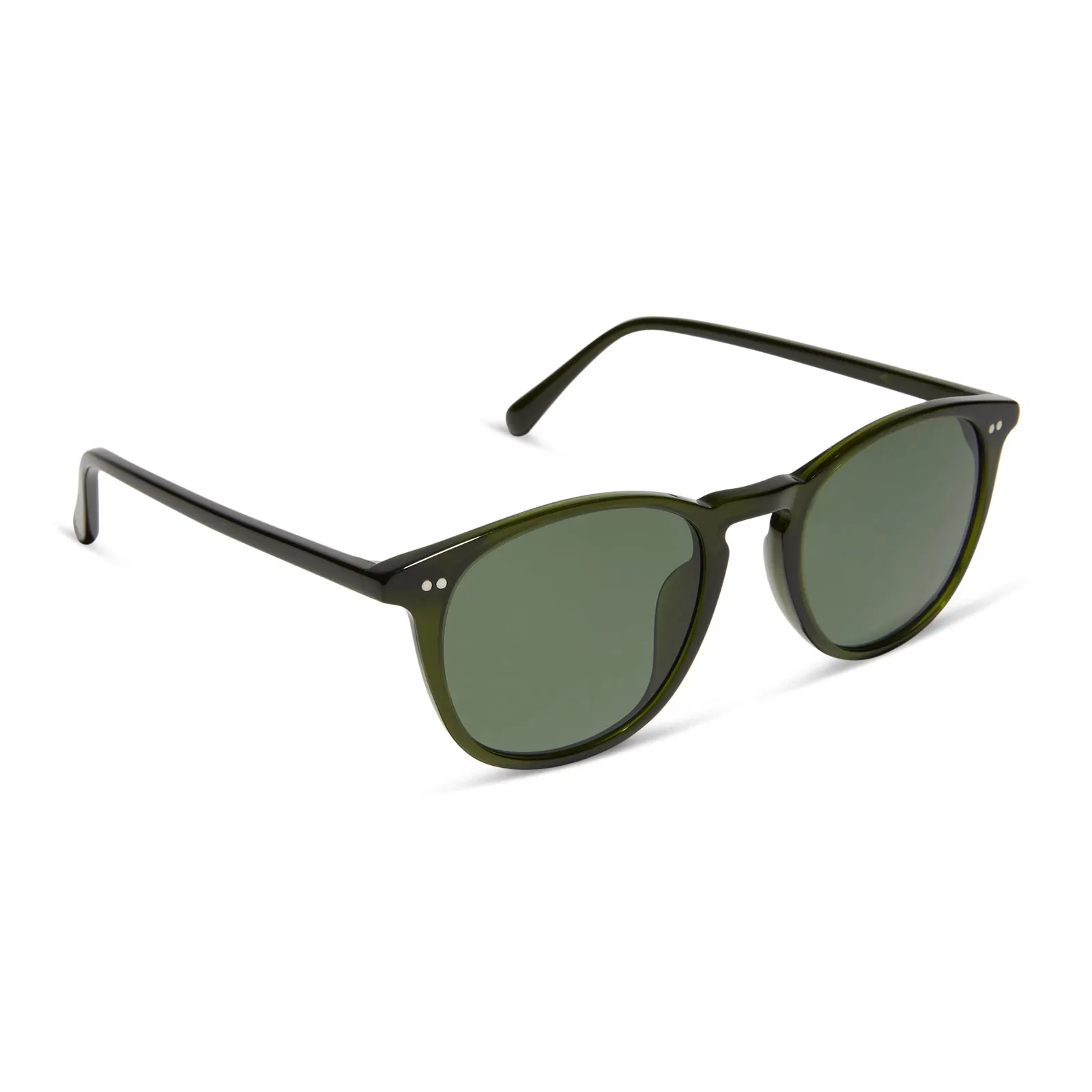 JAXSON XL - DARK OLIVE CRYSTAL   G15   POLARIZED SUNGLASSES