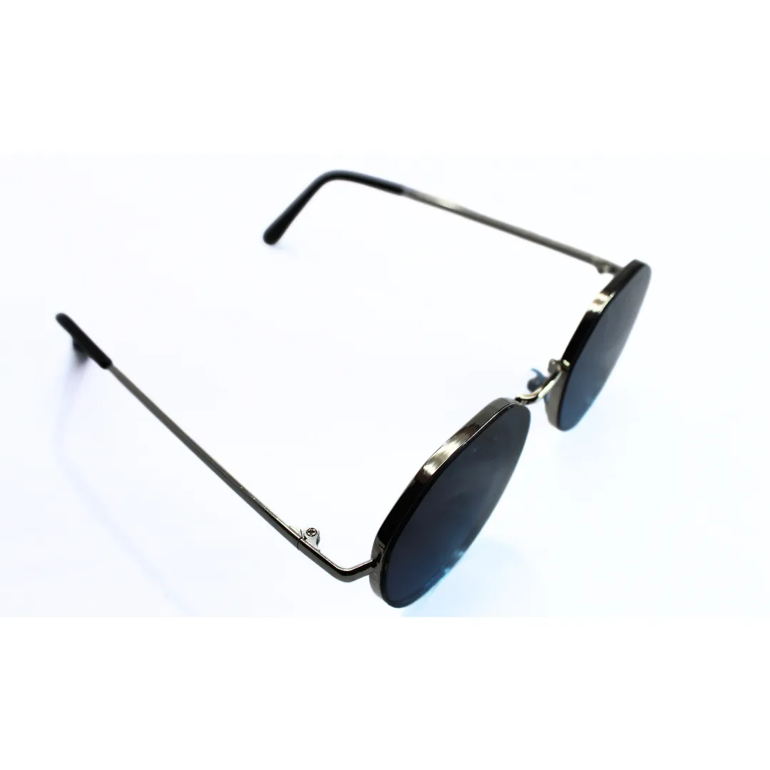 Jubleelens Round Blue Sunglasses - Silver A Cool and Stylish Pair with Superior Sun Protection