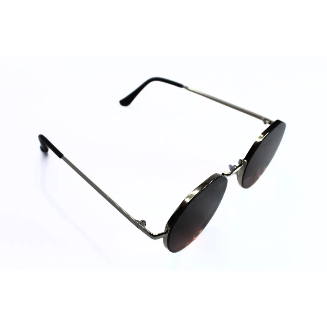 Jubleelens Round Grey Sunglasses - Silver Elevate Your Style with These Sleek and Sophisticated Shades