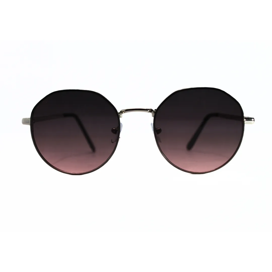 Jubleelens Round Grey Sunglasses - Silver Elevate Your Style with These Sleek and Sophisticated Shades