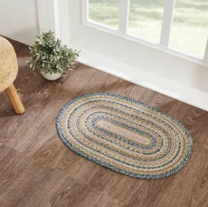 Kaila Oval Braided Rug 20x30" - with Pad