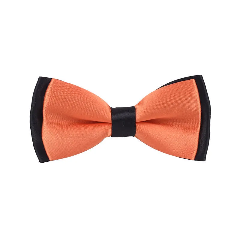 Kid's Classical Two Tone Double Layers Bow Tie