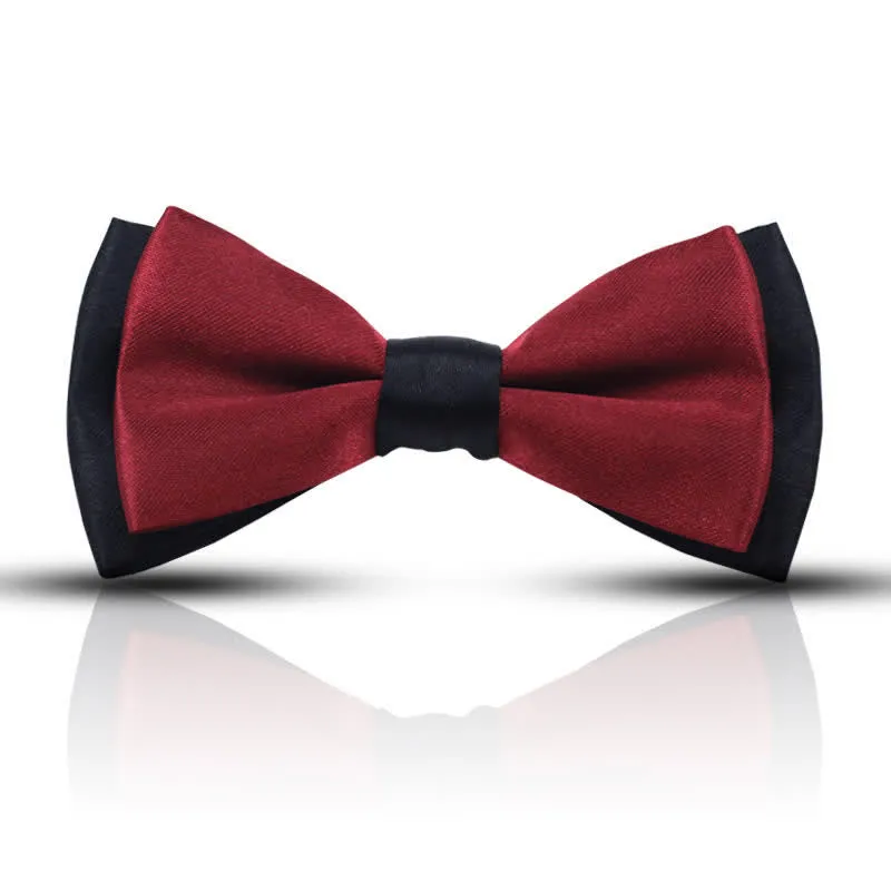 Kid's Classical Two Tone Double Layers Bow Tie