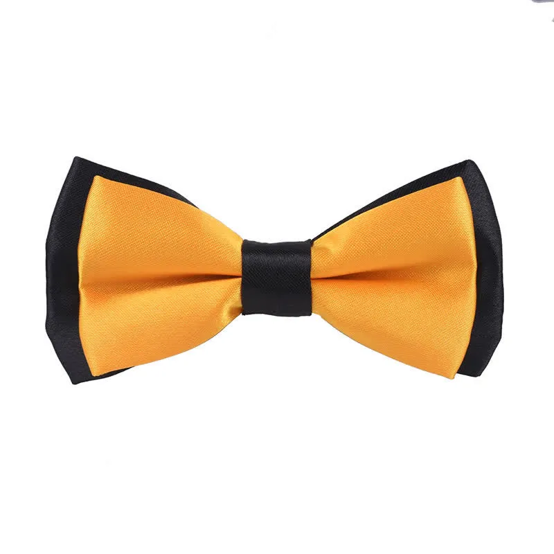 Kid's Classical Two Tone Double Layers Bow Tie