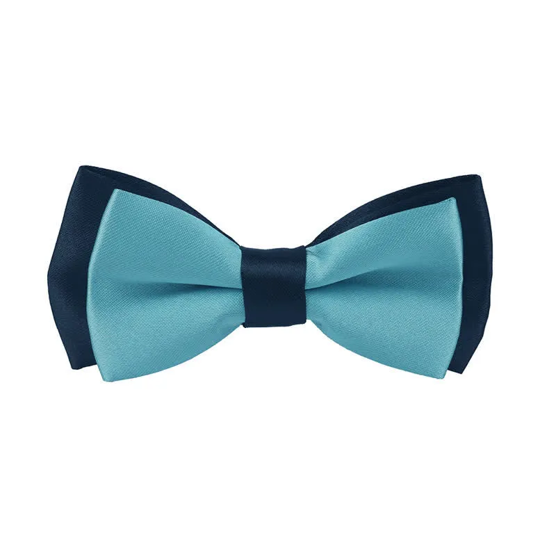 Kid's Classical Two Tone Double Layers Bow Tie