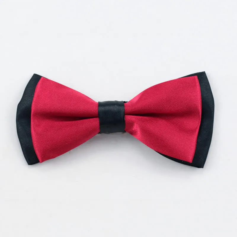 Kid's Classical Two Tone Double Layers Bow Tie