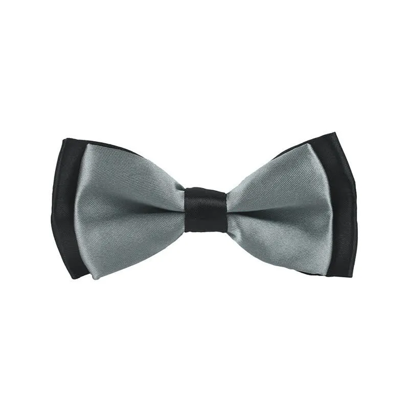 Kid's Classical Two Tone Double Layers Bow Tie