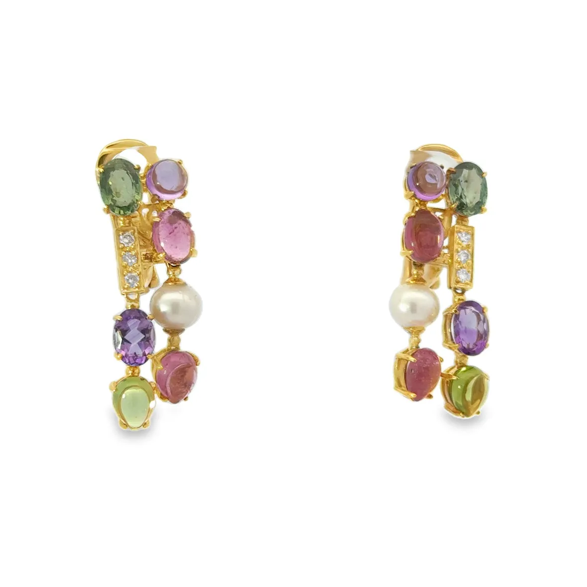 Kirkland Jewelry Estate | 14K Yellow Gold Gemstone Dangle Earrings