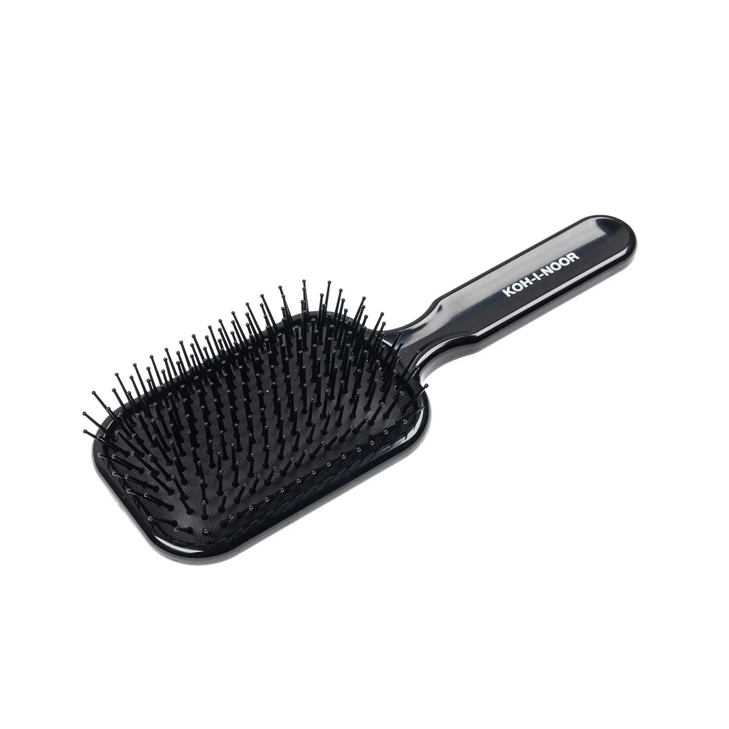 KOH-I-NOOR Professional Pneumatic Hair Brush with Wood Pins. Rectangular Large BLACK