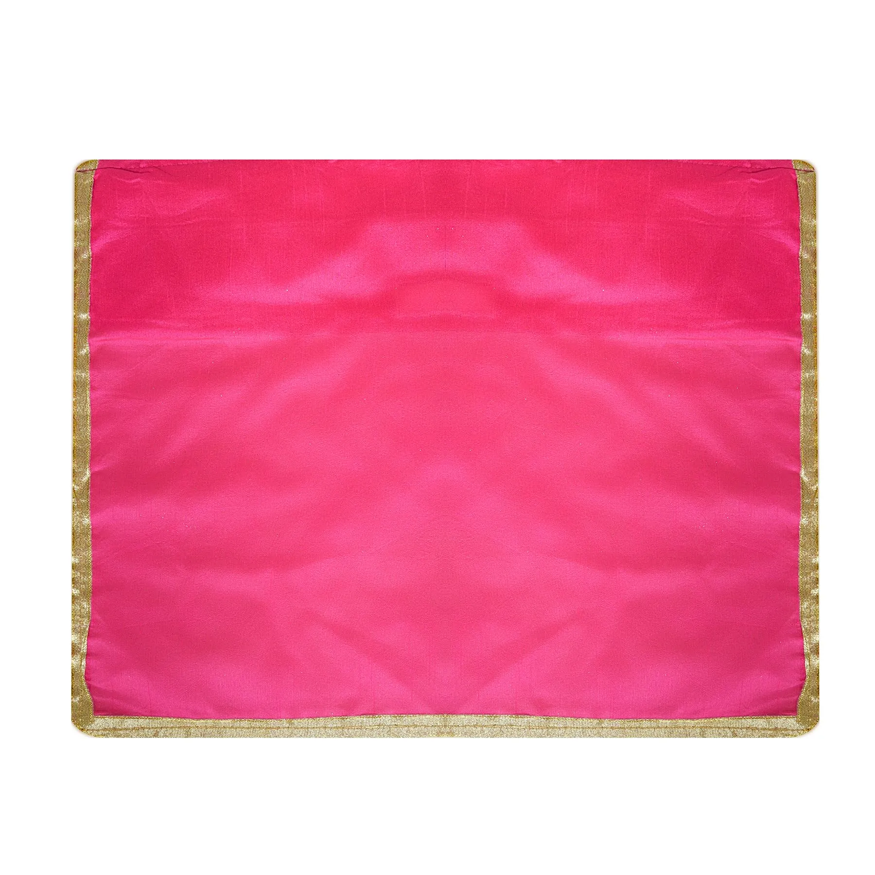 Kuber Industries Saree Cover | Clothes Storage Bag | Single Packing Saree with Velcro | Wardrobe Organizer | Cloth Stoarge Organizer | Check Jama Brooch-Design | Pack of 12 | Pink