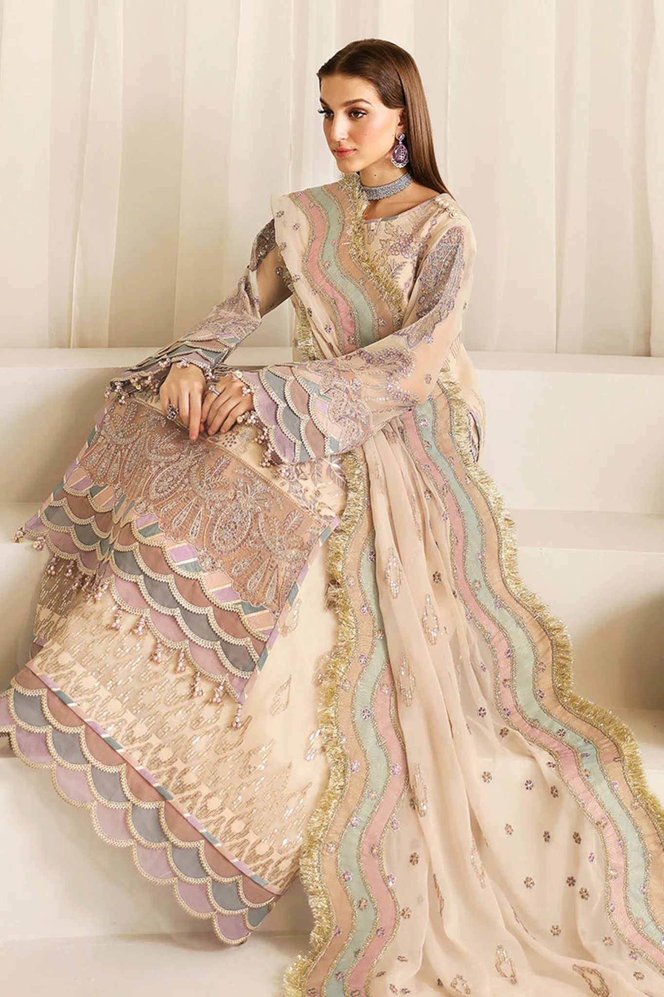 La Ruhe By Alizeh Unstitched 3 Piece Luxury Formals Collection'2024-AF-2177-Mysa