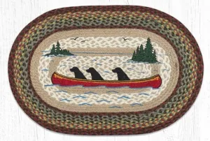 Labs In Canoe Oval Braided Rug