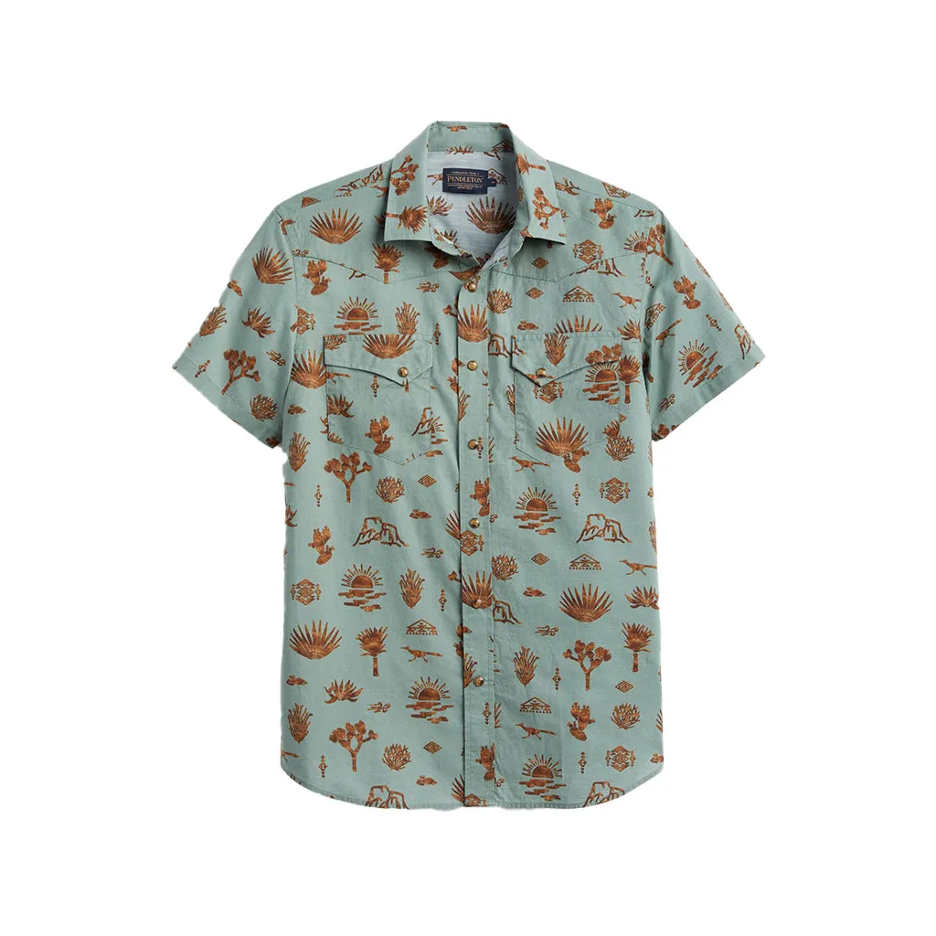 Laramie Shirt S/S Desert Print Sage