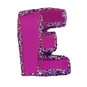 LETTER E -  PURPLE BROOCH