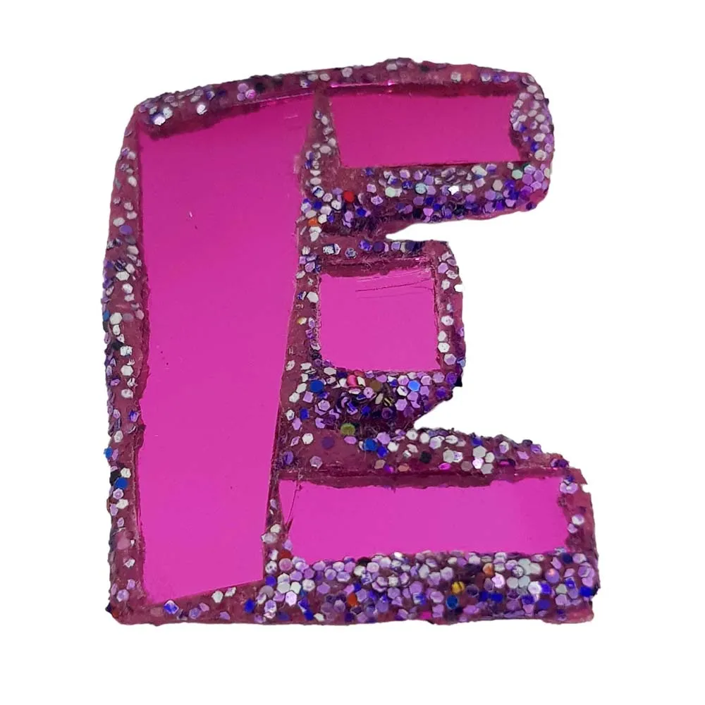 LETTER E -  PURPLE BROOCH