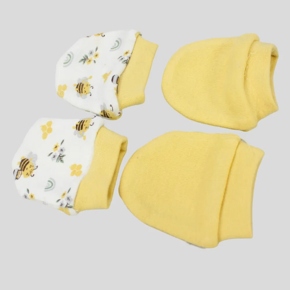 Little Bees Baby Mittens