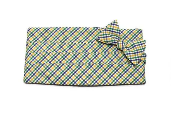 Mardi Gras Tattersall Cummerbund & Bow Tie