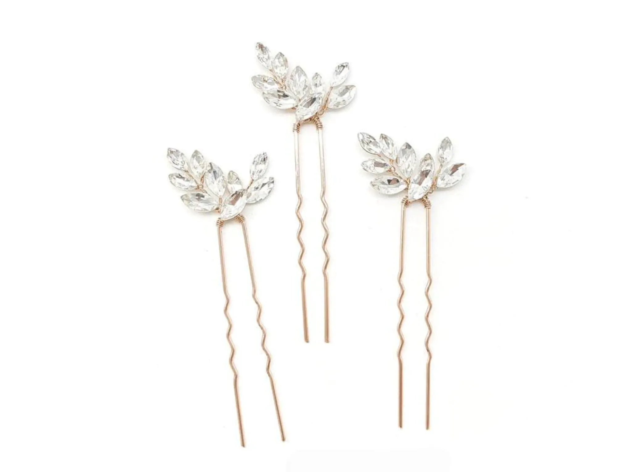 Marquise Crystal Bridal Hair Pin Trio