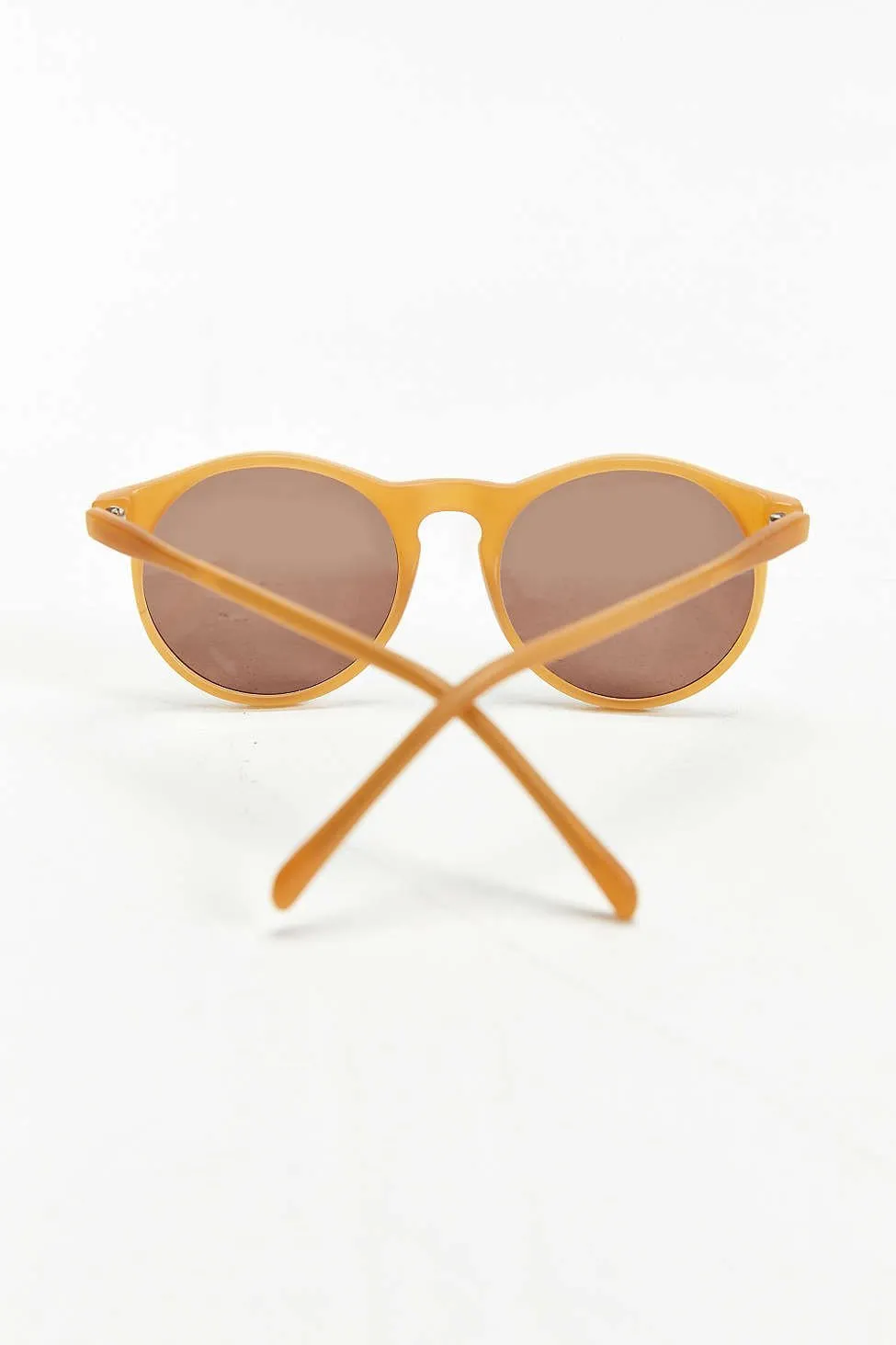 Matte Honey Round Sunglasses