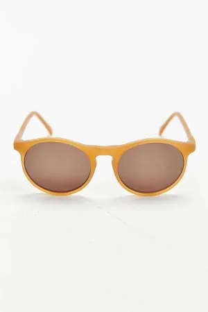 Matte Honey Round Sunglasses