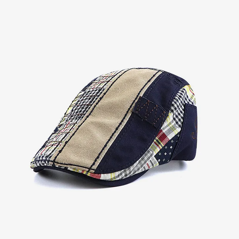 Men Newsboy Cap Casual Cotton Buckle Adjustable Beret Hats