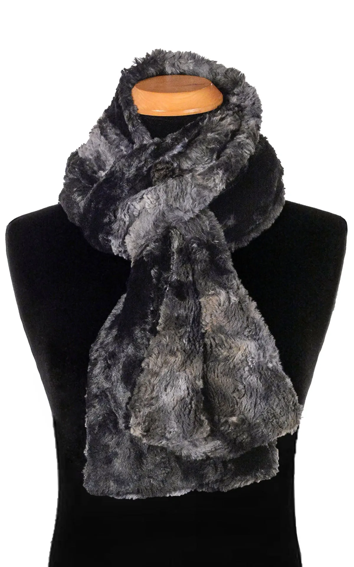 Men's Classic Scarf - Luxury Faux Fur in Highland Skye