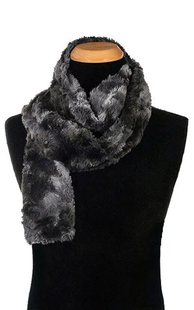 Men's Classic Scarf - Luxury Faux Fur in Highland Skye