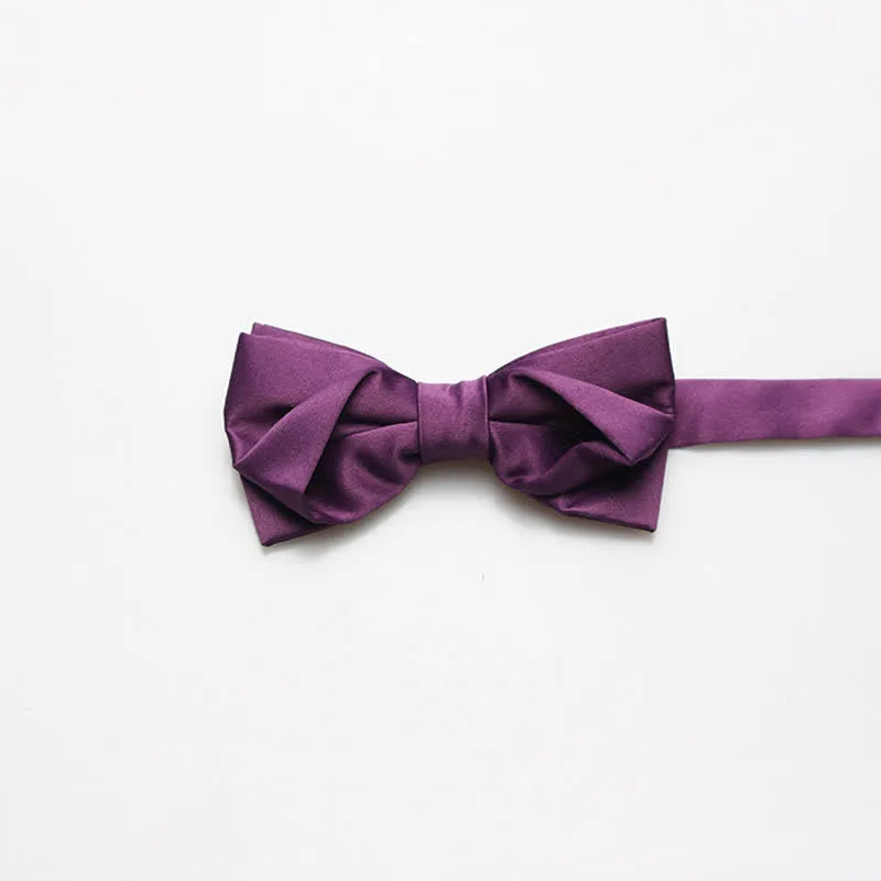 Men's Fashion Simple Solid Color Bow Tie