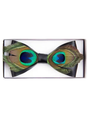 Men's Novelty Feather Banded Bow Tie