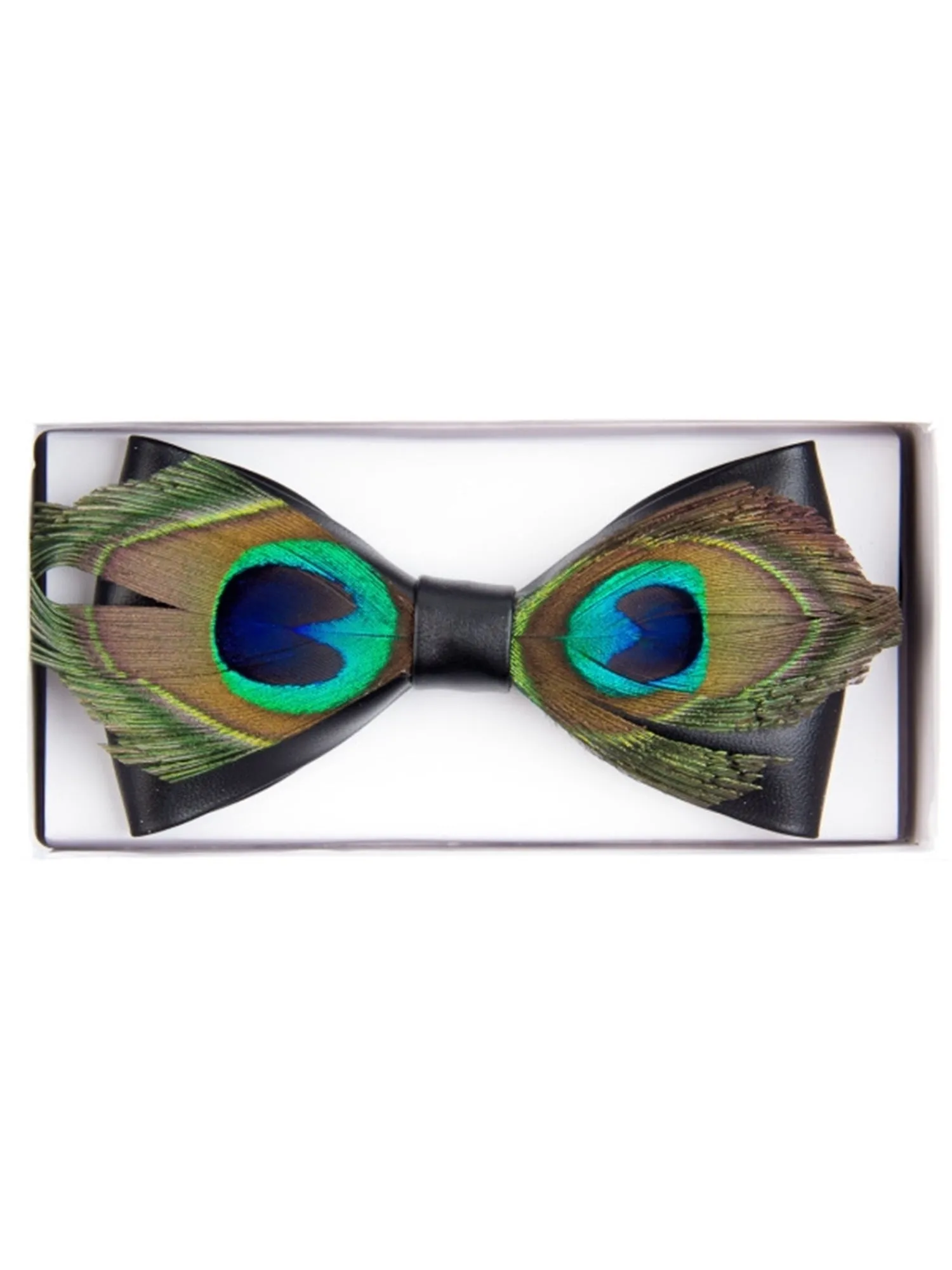 Men's Novelty Feather Banded Bow Tie