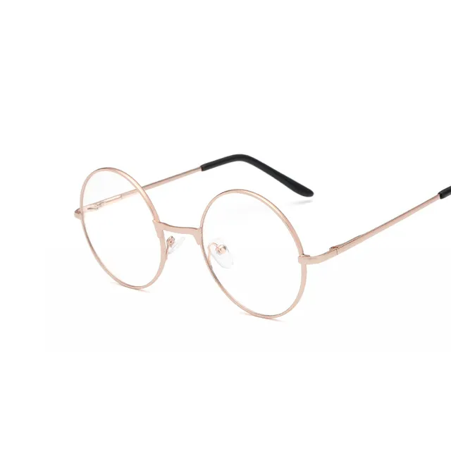 Men/women Round Sunglasses Retro Metal Frame Eyeglasses Korean Clear Lens Glasses Male Female Optical Circle Plain Mirror