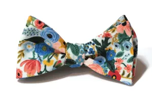 Mint Blue Garden Party Petite Floral Bow Tie