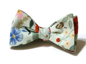 Mint Strawberry Fields Floral Bow Tie