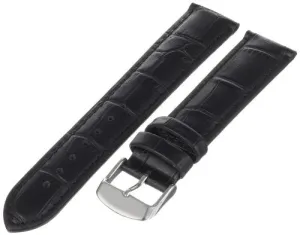 MS898 - 20 mm - Black Alligoator Grain Genuine Leather Strap by Hadley Roma