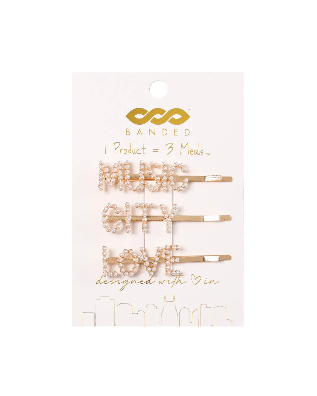 Music City Love - 3 Pack Pearl Bobby Pins