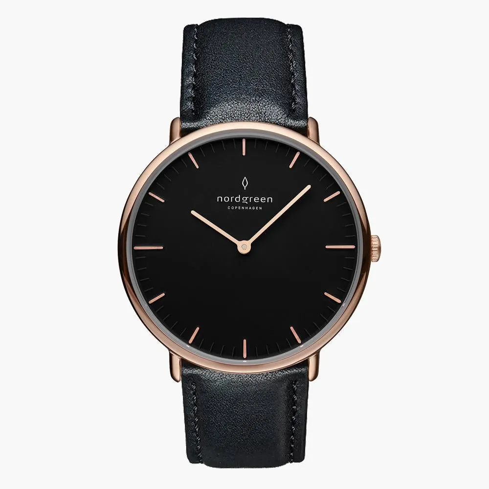 Native | Black Dial - Black Leather