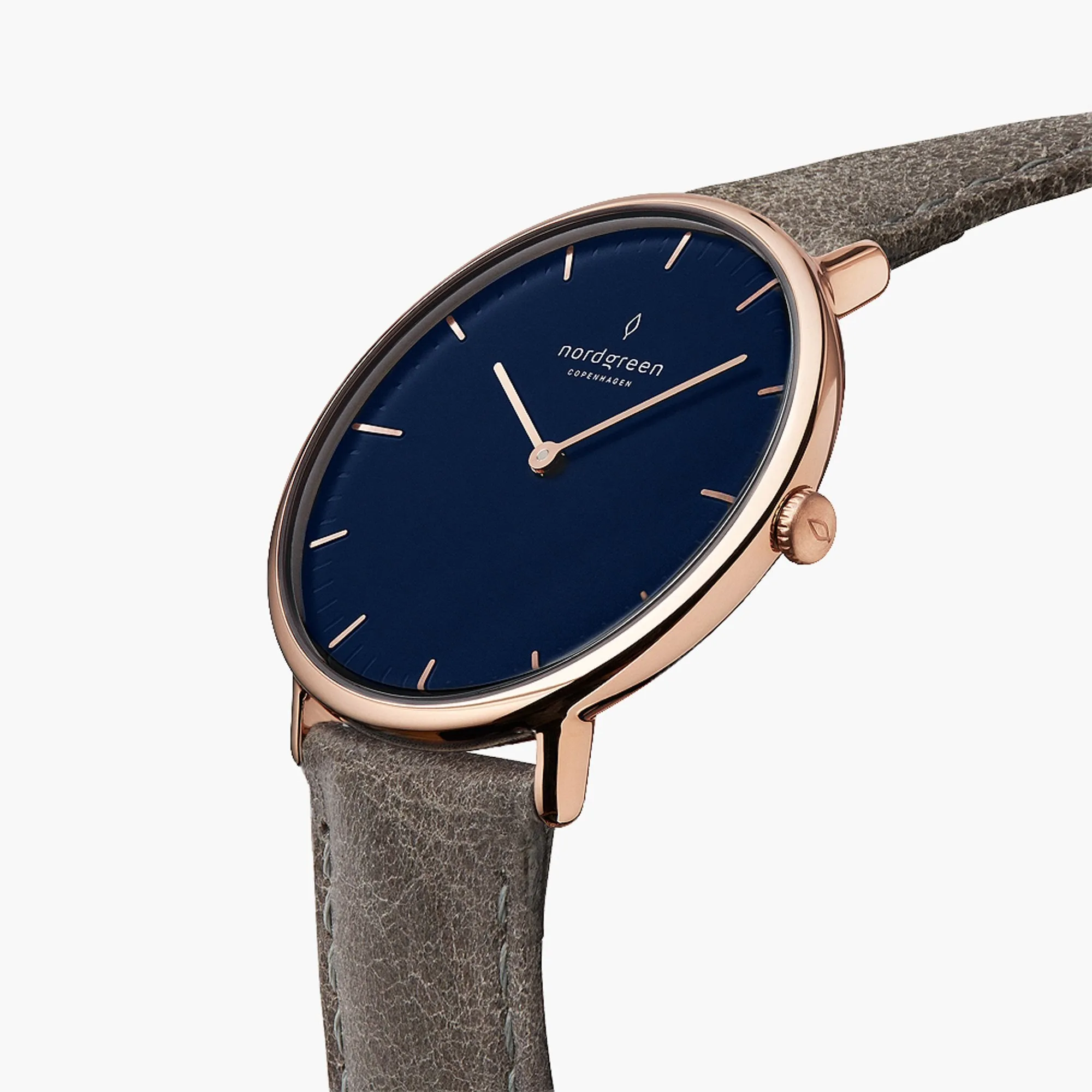 Native | Navy Dial - Patina Grey Leather