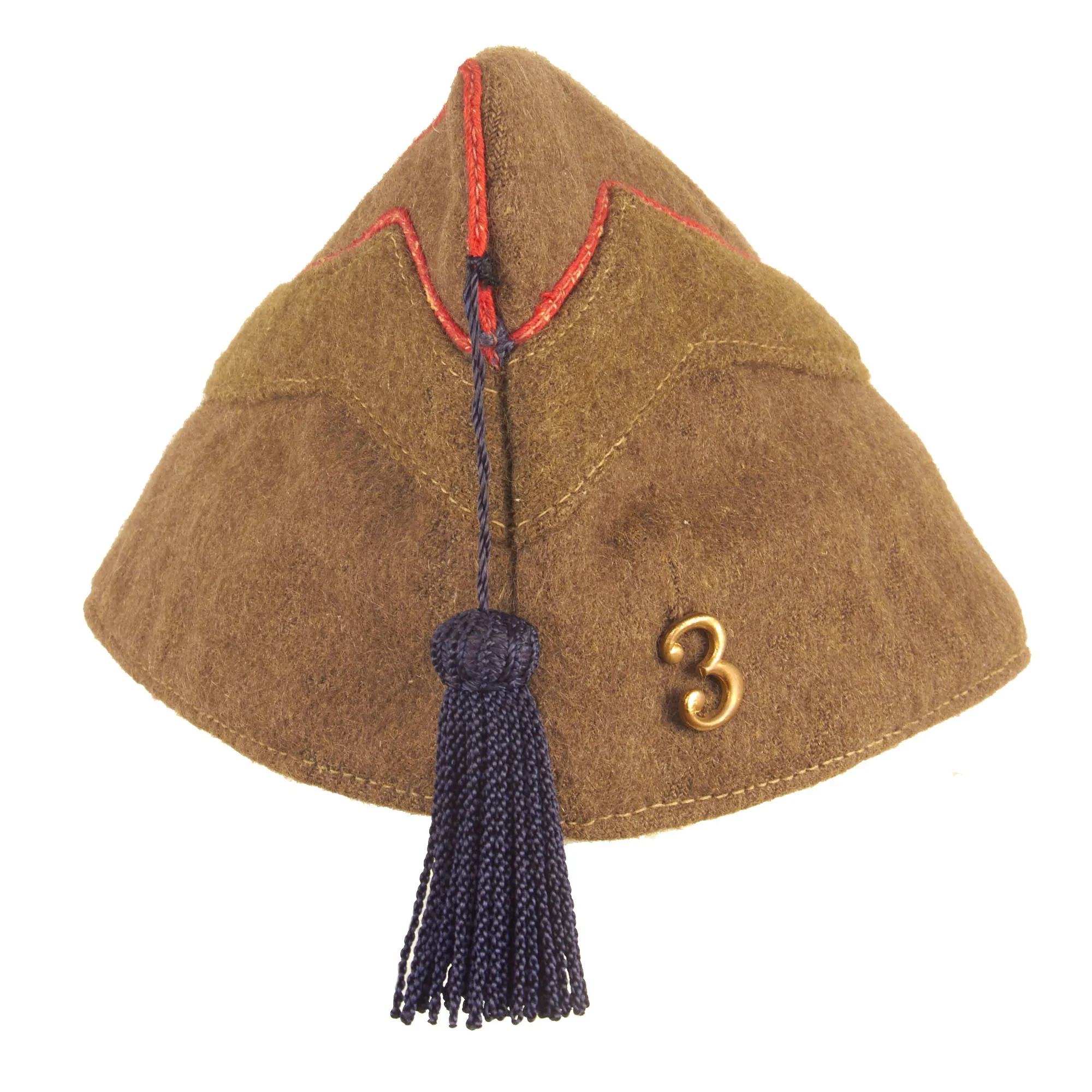 Original Belgian WWI 3rd Artillery Regiment Non-Commissioned Officer M1916 Forage Cap